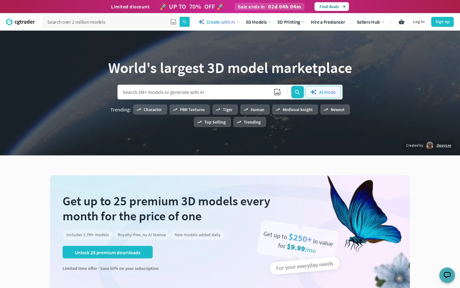 CGTrader 页面快照